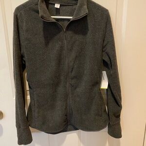 Old Navy Active Go-warm Women's Charcoal gray zip up sweater Jacket NWT
